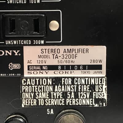 Vintage Sony TA-3200F Solid State Stereo Power Amplifier image 10