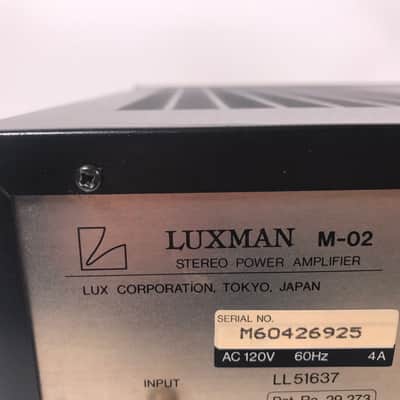 Luxman M-02 Stereo Power Amplifier image 3
