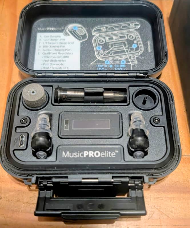 Etymotic Research Music Pro Elite Rechargeable Musicians Earplugs with Active Hearing Protection 2024 - Black Near Mint in Box