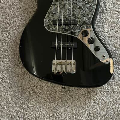 Fender Standard Jazz Bass Vintage 1995 Black Pearloid MIM 4-String Bass Guitar image 2