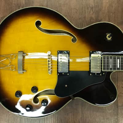 Carlo Robelli Jazz Archtop Hollow-Body  Electric Guitar Sunburst image 2