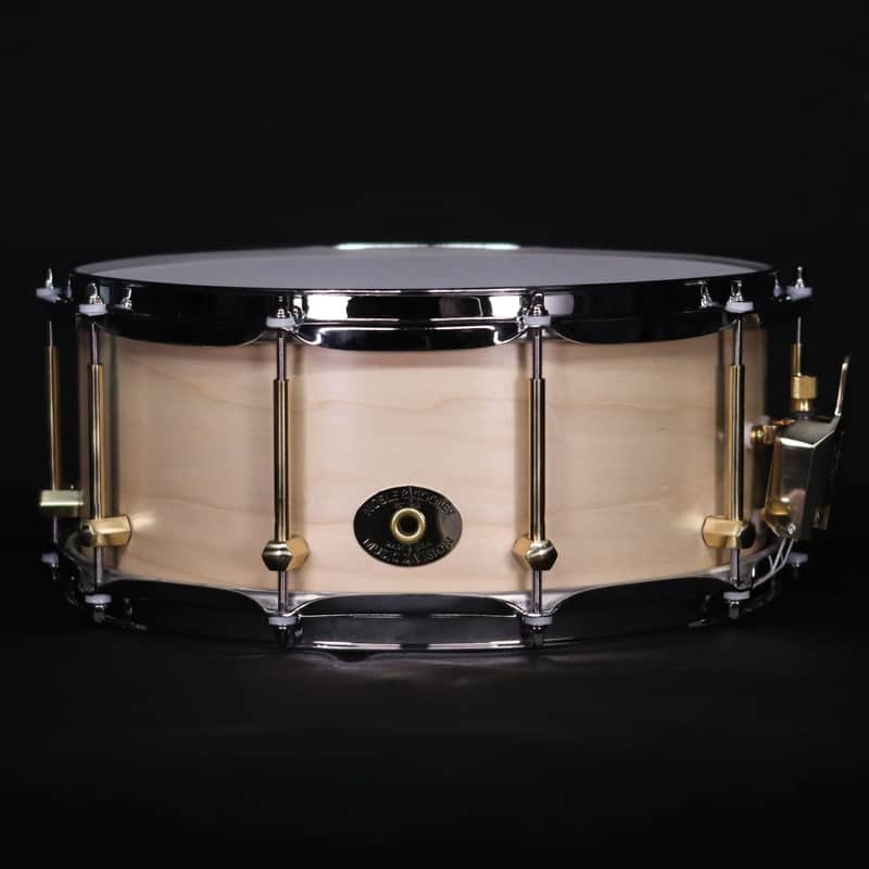 Noble & Cooley 14" x 6 Solid Tulip Shell Snare Drum, Natural Oil, Brass Hardware image 1