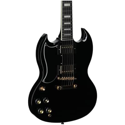 Epiphone Inspired by Gibson SG Custom Electric Guitar, Left-Handed (with Gig Bag), Ebony