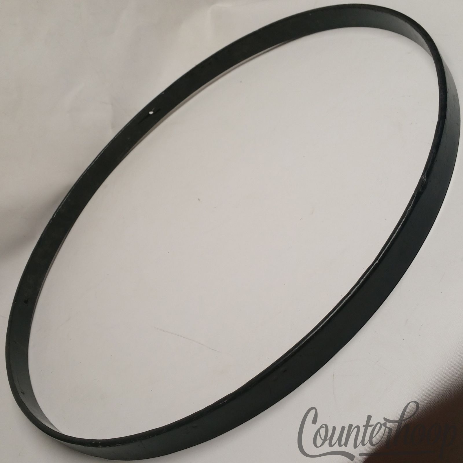 Ludwig 28" Bass Drum Hoop/Rim 1Ply Solid Maple Black Paint Marching Vintage 20s — main photograph