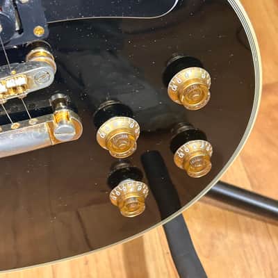 Hohner HG-430 LP Style With Seymour Duncan Pick Ups - Black + Gold image 4