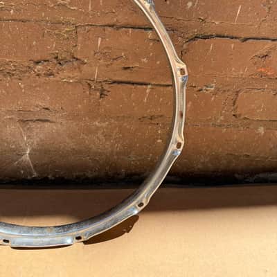 Unbranded 14.5" 12-Lug Triple-Flanged Drum Hoop Rim Chrome Steel - Used image 6
