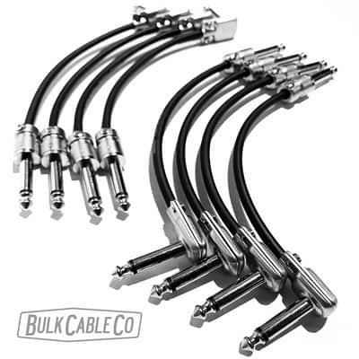 8 Pack - 10" Mogami 2319 Patch Cable - SquarePlug SP500 / SPS5 - Right Angle To Straight Connectors image 8