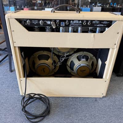 Fender Vibro-King 60-Watt 3x10" Guitar Combo Amp- USA-2001 - Blonde w/Supro BD10 speakers image 10