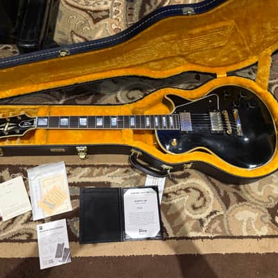 Gibson M2M Murphy Lab 1957 Les Paul Custom Heavy Aged Electric Guitar Ebony 2020s - Black image 1