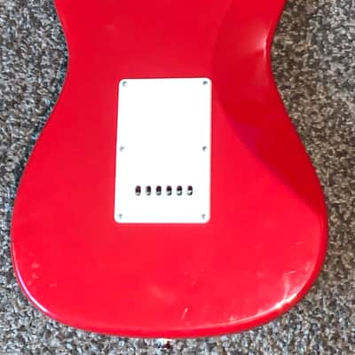 1989 Squier Bullet Series Standard Stratocaster Torino Red electric guitar image 5
