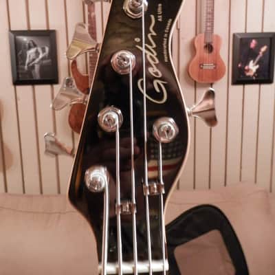 Godin A5 Ultra Electric/Acoustic 5 string bass 2013 Natural Satin image 5