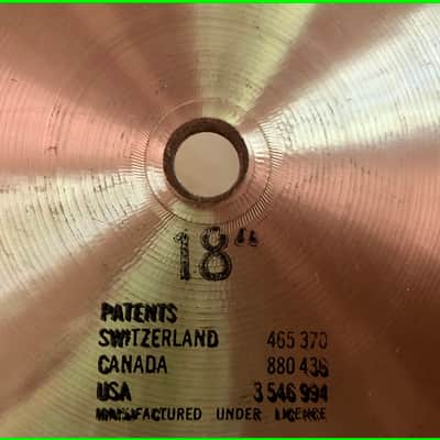 Paiste Formula 602 18" Flat Ride Medium Seven Sound Set 4 RARE 1970s MADE/FINISHED IN WEST GERMANY! 1732g image 9