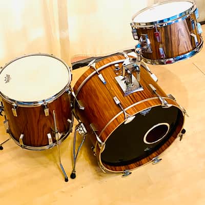 Sonor Phonic silver badge Rosewood Inside Out Drum Set 20" 12" & 14" image 3