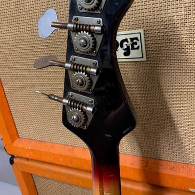 Vintage 1960s WEM Sapphire 2-Pickup Left Handed Sunburst Electric Bass Guitar image 15