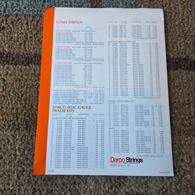 Vintage 1976 Darco Strings Price List! Rare, Original Case Candy, Paperwork! image 3