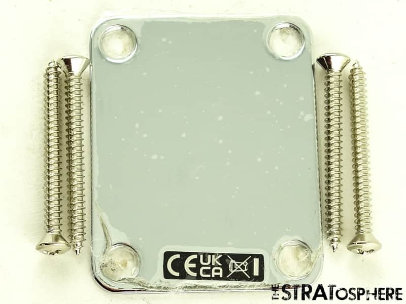 Fender Vintera III Late 50s Telecaster Tele NECK PLATE, Guitar Part, Chrome image 1
