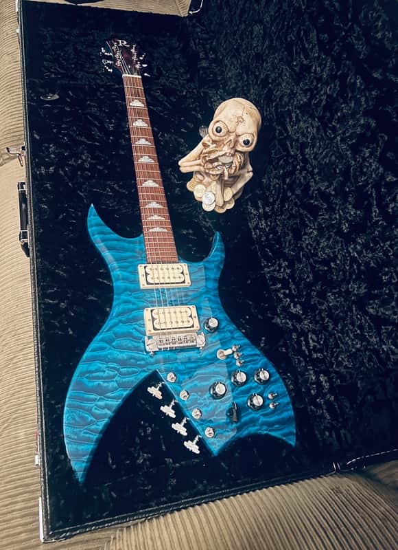 BC Rich Bich 10 Quilt Trans Candy Blue Mint Custom Shop image 1
