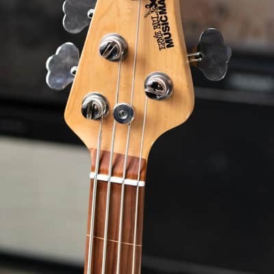 Ernie Ball Music Man StingRay 4 H Fretless Bass Translucent Teal - Used image 6