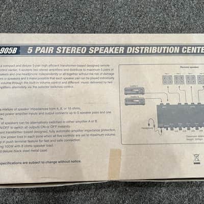 TEC TC905B Speaker Distribution Center Controller Commercial 5-Way - Black image 2