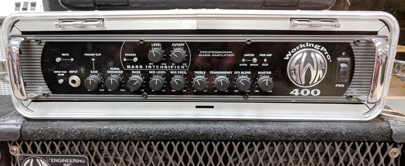 SWR WorkingPro 400 400 Watt Rack-Mountable Bass Amp Head, 3 Band EQ, Gator Rack Case image 1