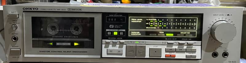 ONKYO TA-R33 Stereo Cassette Deck – 3 Motor – Auto Reverse – Dolby B/C – Tested image 1