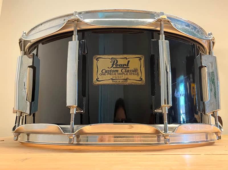 Pearl Custom Classic 14x6.5 One-Piece Maple Shell Snare Drum Early 
