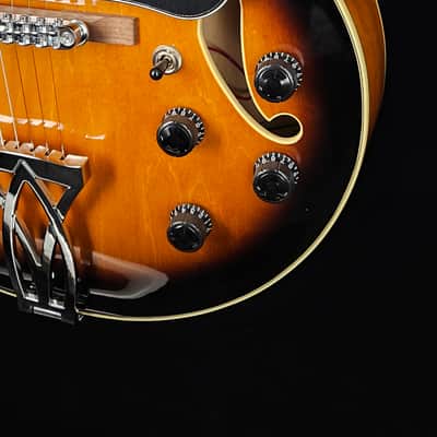 Ibanez Artcore AF75 - Vintage Sunburst w/ Hard Shell Case - USED image 5
