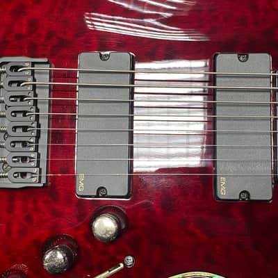 Schecter C-8 Hellraiser in black cherry - Made in Korea image 6