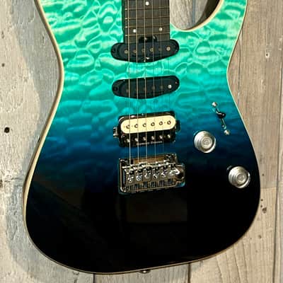 NEW Charvel Pro-Mod Plus Dinky DK24 HSS 2PT QM - Blue Curaçao, In Stock and Ships Fast! Pro Set Up Included! image 3