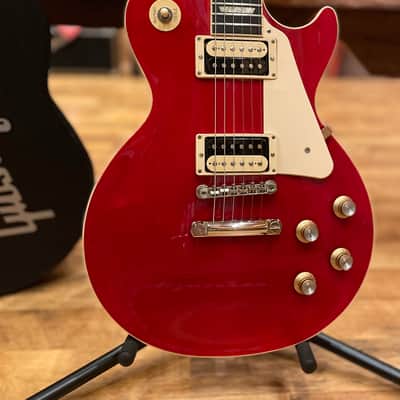 2021 Gibson Les Paul Classic HH Electric Guitar in Transparent Red w/ Gibson OHSC image 5