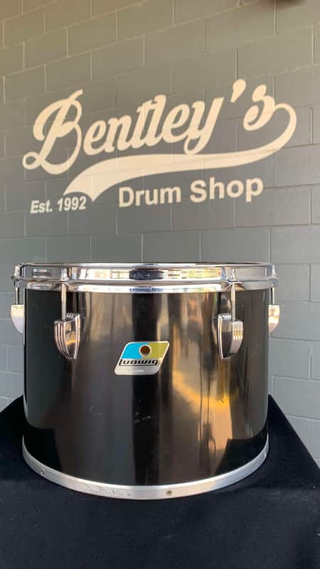 Vintage 70's/80's Ludwig 9x13 Concert Tom in Black Vortex (Rm4) image 1