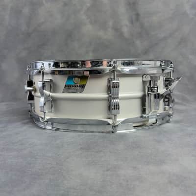 1970s Ludwig Acrolite 14x5 Aluminum Snare Drum with Hard Case - Blue & Olive Badge image 8