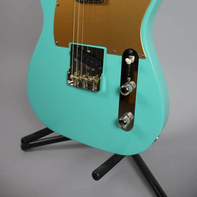 Brown Bear Guitars Telecaster roasted alder/flame maple in Seafoam Green Nitro image 4