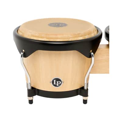 Latin Percussion 6"/7" City II Bongos - Mango Natural Black - Open Box image 4