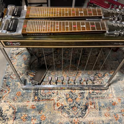 MSA Super Sustain II Vintage XL Double Neck Pedal Steel Guitar W/Case image 1