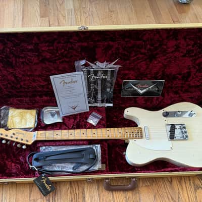 Fender Custom Shop 1955 Telecaster and Pro Jr relic amp 2005 - transparent blonde image 2