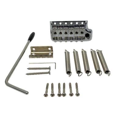 Brio 52.5mm Full Solid Brass 6-Screws PRS-Style Knife Edge Tremolo Bridge Chrome image 2