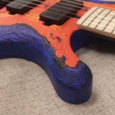 Lignum Single Cut Guitar 2024 Hand Painted Clear Satin image 9