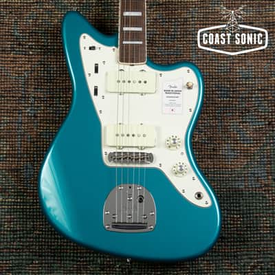 2025 Fender Traditional Late 60s Jazzmaster w/matching headstock Made in Japan Ocean Turquoise image 1