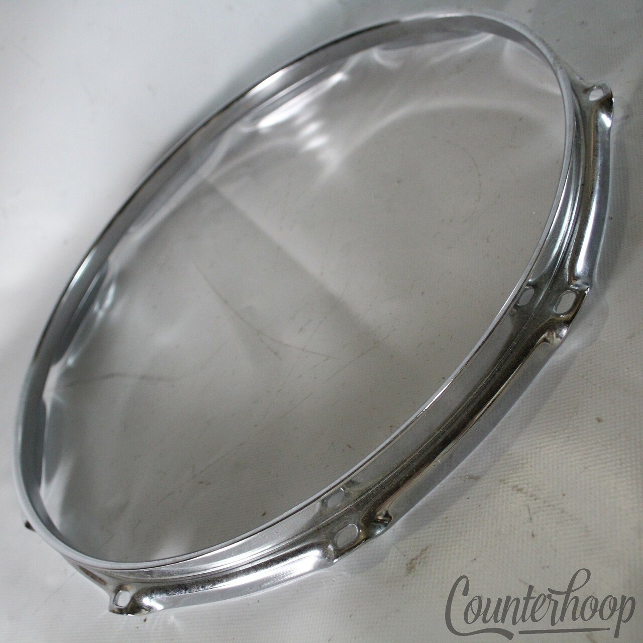 Ludwig 14"Snare Drum Rim/Hoop Supraphonic Triple-Flange Chrome Classic 10Lug USA — main photograph