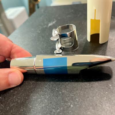 Yanagisawa Metal 8 Tenor Saxophone Mouthpiece with Ligature, Cap, Box image 3