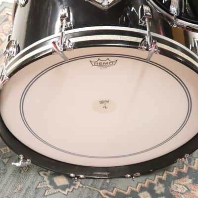 Ludwig 6pc Black Cortex Drum Kit Set 3ply Maple Vintage 1970's image 12