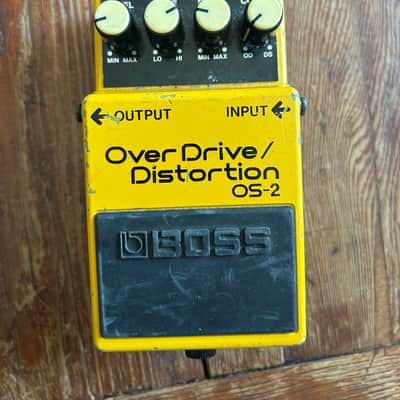 Boss OS-2 OverDrive/Distortion (Silver Label) 1990 - Present - Yellow image 1