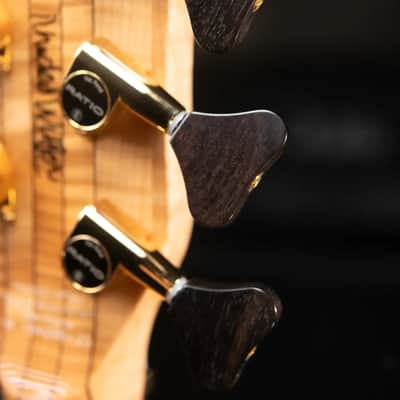 Warwick Limited Edition Masterbuilt Streamer Stage II NT 5-String Bass - Bleached Honey Sunset Burst in Natural Transparent High Polish with Gig Bag image 16