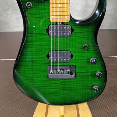 Ernie Ball Music Man John Petrucci Signature JP15-6 2026 - Green Tiger Eye Flame 6.9 pounds image 1