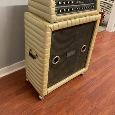 Kustom K250-4 Amp and Speaker Cabinet Gold Sparkle Tuck and Roll image 3