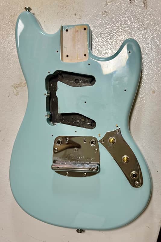 Squire Mustang Body w/ hardware and harness 2022 - Sonic Blue image 1