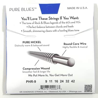 DR Guitar Strings Electric Pure Blues Vintage Pure Nickel 09-42 image 2