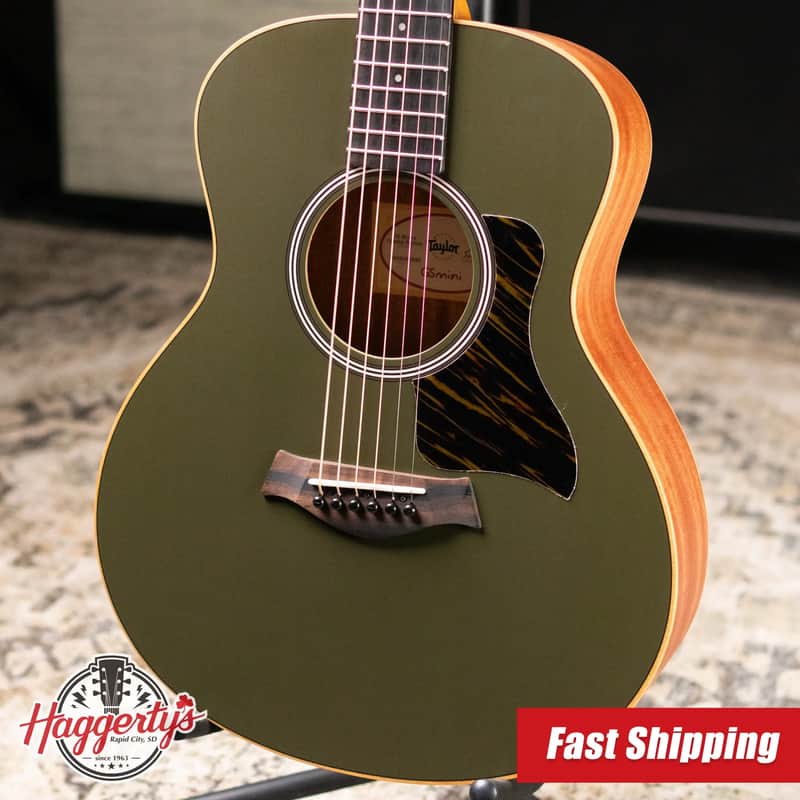 Taylor GS Mini-e Special Edition Acoustic/Electric Guitar - Olive with GS Mini Bag image 1