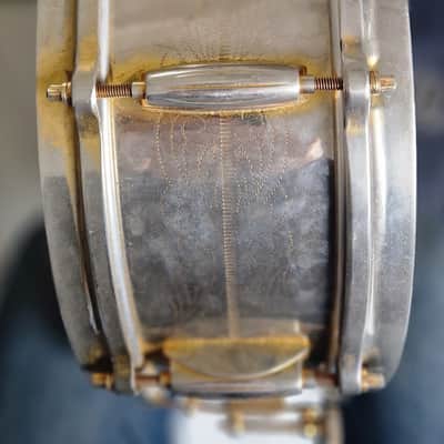 Extremely Rare Gretsch 4160G Round Badge COB Snare – 24k Gold Plated, image 12